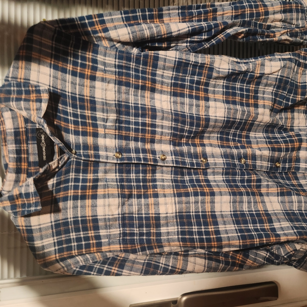 Treasure & Bond Blue and White Button Down Shirt